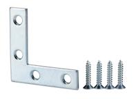 397-4976 Zinc Plated Steel L Shape Bracket 4 Hole, 50 x 50 x 13mm