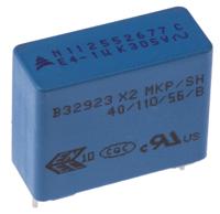 b32923c3105k000 EPCOS B32923C Polypropylene Film Capacitor, 305V ac, ±10%, 1μF, Through Hole