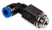 qsll-g14-6 Festo QS Series Elbow Threaded Adaptor, G 1/4 Male to Push In 6 mm, Threaded-to-Tube Connection Style, 186129