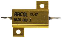 hs25-6r8-j Arcol, 6.8Ω 25W Wire Wound Chassis Mount Resistor HS25 6R8 J ±5%