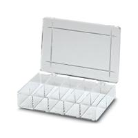 5020425 Phoenix Contact 10 Cell Transparent Polystyrene Compartment Box, 32mm x 170mm