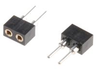 831-87-002-10-001101 2 Way Preci-Dip Straight Through Hole 2mm SIL Socket, Solder, 3A 100 V ac, 150 V dc
