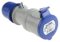 3133243 Scame IP44 Blue Cable Mount 2P + E Industrial Power Socket, Rated At 32A, 230 V