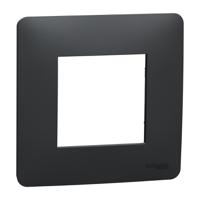 nu200254 Schneider Electric RAL 7021 Black Grey 1 Gang Cover Plate Thermoplastic Cover Plate