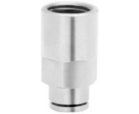102261028 Norgren PNEUFIT 10 Series Straight Threaded Adaptor, G 1/4 Female to Push In 10 mm, Threaded-to-Tube Connection Style