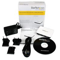 st3300u3s StarTech.com 4 Port USB Ethernet Adapter 10/100/1000Mbit/s Network Speed