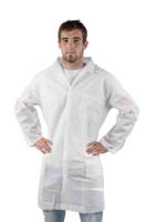 51-830-0136 EUROSTAT White Unisex Visitor Coat, XL