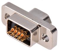 mdm-9psb-a174 ITT Cannon MDM 9 Way Panel Mount D-sub Connector Plug, 1.27mm Pitch
