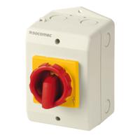 21154406 Socomec 4P Pole Wall Mount Switch Disconnector - 63A Maximum Current, 22kW Power Rating, IP65