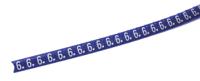 515-03951-hgdc2-5-6-pvc-bu HellermannTyton Helagrip Slide On Cable Markers, White on Blue, Pre-printed "6", 2 → 5mm Cable, 515-03951