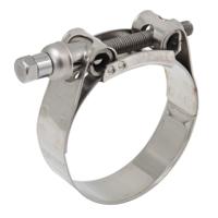 271-0160 RS PRO Stainless Steel, Zinc-Plated Steel (Bolt) Bolt Head Hose Clamp, 25mm Band Width, 104 → 112mm ID