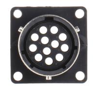 tr1412rfs1nb-192922-1210 ITT Cannon Circular Connector, 12 Contacts, Panel, Standard Connector, Socket, Female, IP65, Trident Ringlock Series