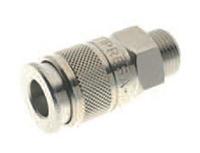 187-8800 RS PRO Brass Female Quick Air Coupling, G 1/4 Male Threaded