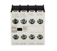 250-8912 RS PRO Auxiliary Contact, 4 Contact, 2NO/2NC, Top Mounted, RSPRO-AC22