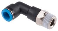 qsll-12-12 Festo QS Series Elbow Threaded Adaptor, R 1/2 Male to Push In 12 mm, Threaded-to-Tube Connection Style, 153085