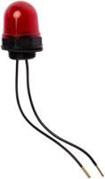 23010055 Werma EM 230 Series Red Steady Beacon, 24 V dc, Panel Mount, LED Bulb, IP65