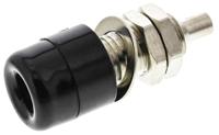ibu401sw Schutzinger Black Female Banana Socket, 4 mm Connector, Solder Termination, 20A, Nickel Plating
