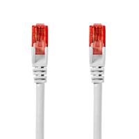 ccgl85200wt025 NedisCCGL85, 250mm Cat6, White RJ45 to Male RJ45 Male, U/UTP Shielded, Terminated PVC Sheath