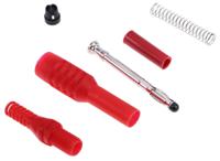 191-7887 RS PRO Black, Red Male Banana Plug, 4 mm Connector, 10A, 1000V, Nickel Plating