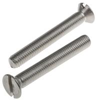 914-1747 RS PRO Slot M8 Countersunk A2 304 Stainless Steel Machine Screws DIN 963 x 60.0mm