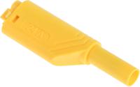 934099103 Hirschmann Test & Measurement Yellow Male Banana Plug, 4 mm Connector, Screw Termination, Nickel Plating