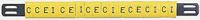 901-10211 HellermannTyton Ovalgrip Slide On Cable Markers, Black on Yellow, Pre-printed "+", 1.7 → 3.7mm Cable,