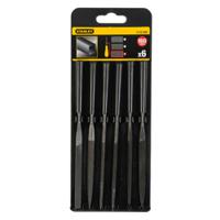 0-22-500 Stanley 230mm, Flat Needle File Set With Soft-Grip Handle