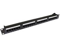 143-838 RS PRO Cat5e 24 Port RJ Patch Panel UTP 1U Black