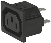 47230000 Schurter C13 Snap-In IEC Connector Socket, 15A, 250 V