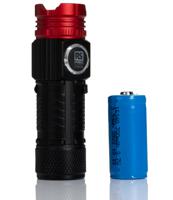 219-8130 RS PRO LED Torch Black, Red - Rechargeable 600 lm, 74 mm