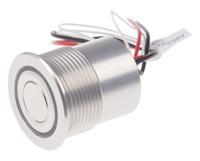 12416400 Schurter Push Button Switch, Panel Mount, 22.2mm Cutout, SPST
