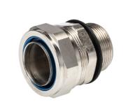 7tca296020r0253-sp32m32m Adaptaflex Swivel, Conduit Fitting, 32mm Nominal Size, M32, Brass, Silver IP65 rating