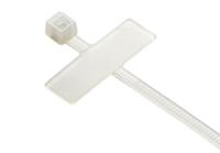 603-225 RS PRO Cable Ties, 200mm x 2.5mm, Natural Nylon, Pk-100