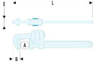 131a18 Facom 131A.18 Pipe Wrench, 450 mm Overall