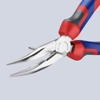 25-25-160 Knipex Long Nose Pliers, 160 mm Overall, Angled Tip, 50mm Jaw