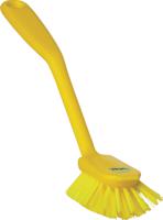 42376 Vikan Medium Bristle Yellow Scrubbing Brush, 23mm bristle length, PET bristle material