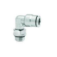 102470518 Norgren Pneufit Series Elbow Fitting, Push In 5 mm to G 1/8, Threaded-to-Tube Connection Style, 10247