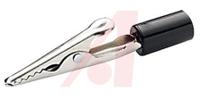 bu-60hpr-0 Mueller Electric Crocodile Clip 2 mm Connection, Nickel-Plated Steel Contact, 10A, Black