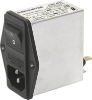 43044002 Schurter 2A, 250 V ac Male Panel Mount Filtered IEC Connector 2 Pole 4304.4002 1 Fuse
