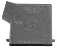 09200101541 HARTING Han A Heavy Duty Power Connector Hood, PG16 Thread, Side Entry