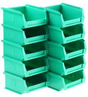 484-3980 RS PRO PP Storage Bin, 90mm x 100mm x 50mm, Green