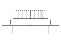 f25s1g1-1727040069 FCT from Molex 172704 25 Way D-sub Connector Socket, 2.84mm Pitch
