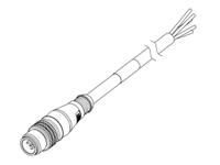 1200658732 Brad from Molex Female 4 way M12 to Male 4 way Free End Sensor Actuator Cable, 5 m