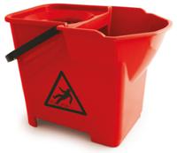 790-6863 14L Plastic Red Mop Bucket With Handle