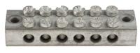 283-0768 RS PRO 6-Way Double Screw Earth Terminal Block, 0 to 16mm², 0 → 16 AWG Wire, Screw Down, Brass Housing