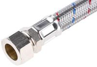 711-8489 RS PRO Hose Assembly, Female BSP 1/2in to Compression 15mm, 15 bar, 300mm Long