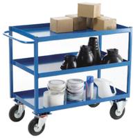 251-839 RS PRO 3 Shelf Steel Tray Trolley, 500 x 900mm, 350kg Load
