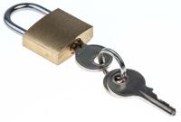 916-0268 RS PRO Key Metal Padlock, Keyed Alike, 3mm Shackle, 20mm Body