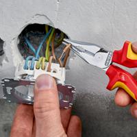 08-26-145-t Knipex Combination Pliers, 145 mm Overall, Straight Tip, VDE/1000V