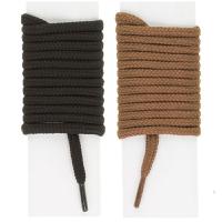 0417vs JLF Pro Black/Brown Polyester Shoe Laces, 1.5m